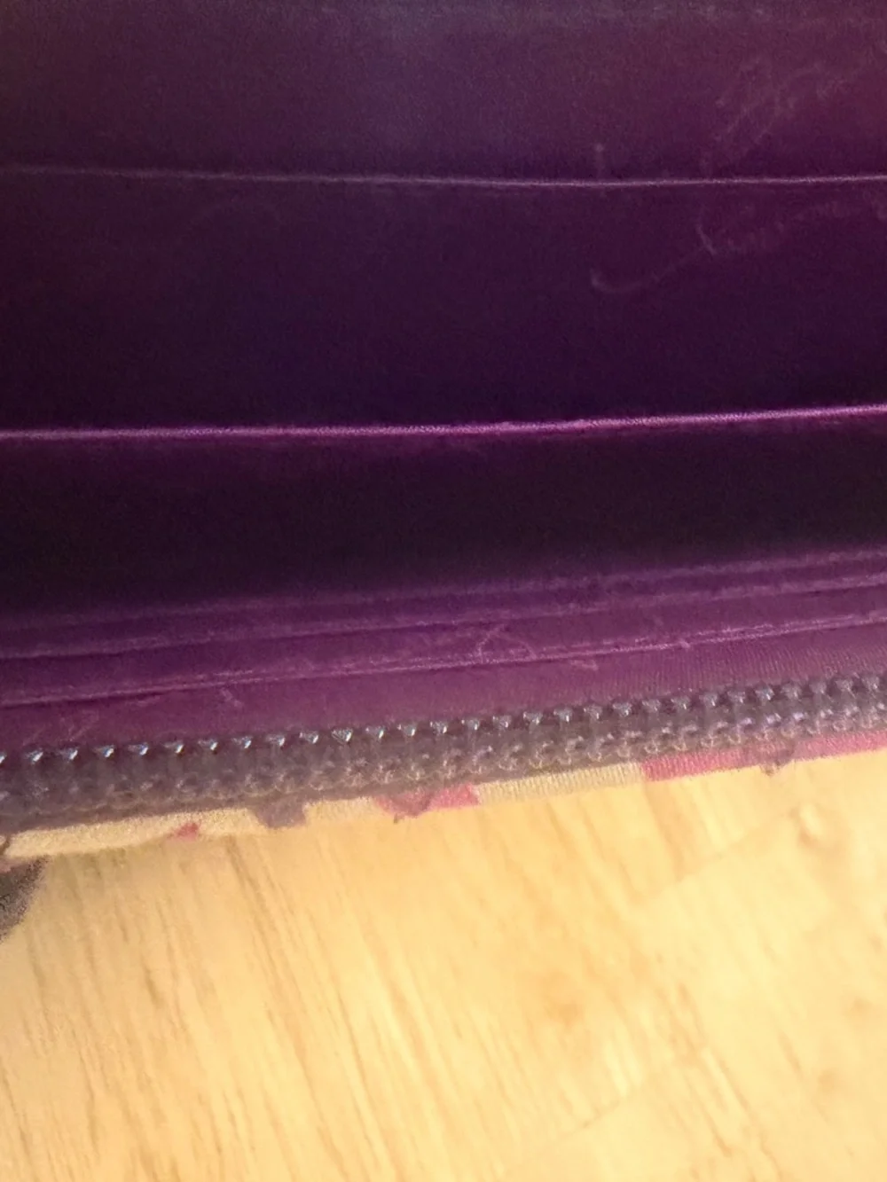 Vera Bradley Purple Multi Floral Quilted Wallet with Silver Turn-Lock - Picture 5 of 5